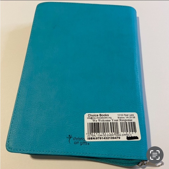 Classic Lux-Leather Journal with Zipper Closure in Turquoise NWT - Picture 8 of 10